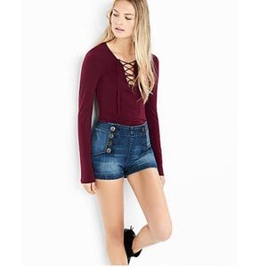 Express High-Waist Sailor Shorts